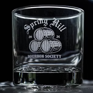 SHBS Etched Rocks Bourbon Glass